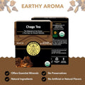 Buddha Teas - Chaga Tea - Organic Herbal Tea - For Cognitive Balance & Overall Health - With Chaga Mushroom, Antioxidants & B Vitamins - Caffeine Free - OU Kosher - 18 Tea Bags (Pack of 1)