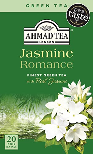 Ahmad Tea Jasmine Romance Green Tea, 20-Count Boxes (Pack of 6)