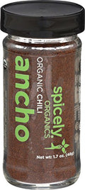 Spicely Organics Chili Ancho Powder 1.70 Ounce Jar Certified Gluten Free