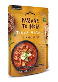 Passage to India Ready to Eat Meals - Tikka Masala Simmer Sauce - Authentic Indian Food - Prepared Meals Under 20 Minutes - Gluten Free (375g)