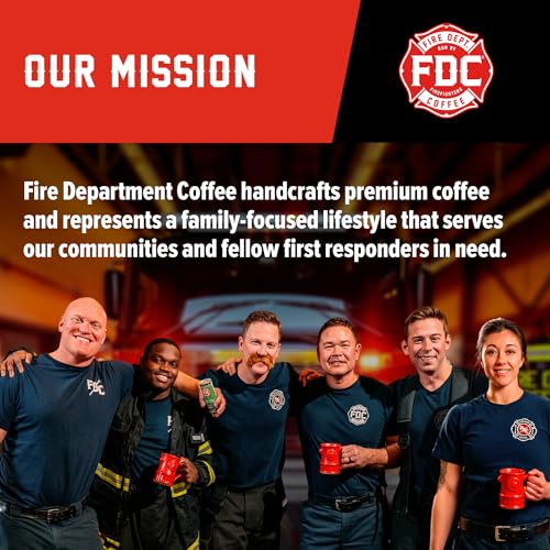 Fire Department Coffee - Veteran Owned - Bold & Smooth Shellback Espresso Ground Coffee - Roasted in the USA - Handcrafted with Premium Coffee Beans - 12 oz