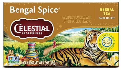 Celestial Seasonings Bengal Spice Herbal Tea, 20 Tea Bags Box