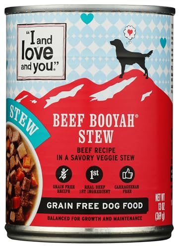I and Love and You Naked Essentials Wet Dog Food - Grain Free and Canned, Beef, 13-Ounce