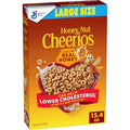 Honey Nut Cheerios Cereal, Limited Edition Heart Shapes, Affirmations Box, Heart Healthy, Gluten Free, Large Size, 15.4 oz