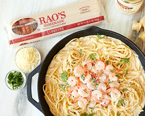 Rao's Homemade Linguine Pasta, 16oz, Traditionally Crafted, Premium Quality, From Durum Semolina Flour, Traditional Bronze Die Cut, Imported from Italy