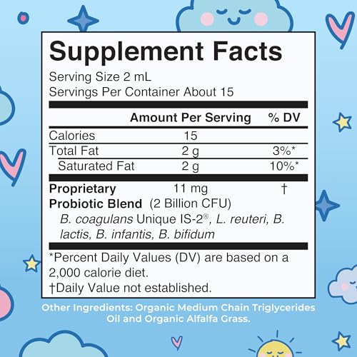 Kids Probiotic Liquid Drops by MaryRuth's | USDA Organic Probiotics for Digestive Health | Ages 4+ Gut Health & Immune Support Supplement | Overall Health | Vegan | Non-GMO | 1 Fl Oz