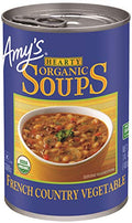 Amy’s Soup, Vegan Hearty French Country Vegetable Soup, Gluten Free, Made With Organic Rice, Vegetables and Herbs, Canned Soup, 14.4 Oz