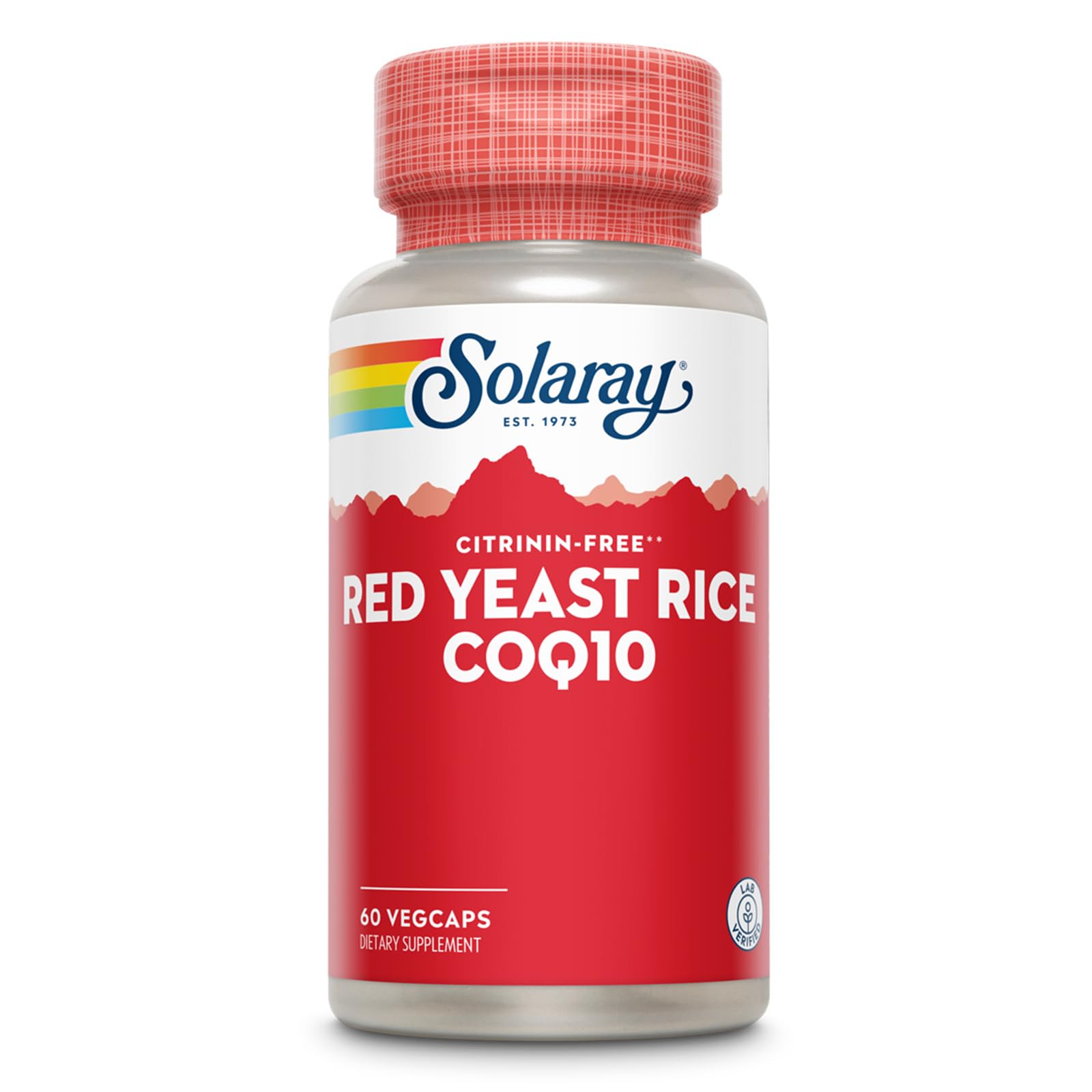 SOLARAY Red Yeast Rice Plus CoQ-10 & No-Flush Niacin Vitamin B-3, Healthy Heart & Cardiovascular Support, Non-Irradiated & Citrinin Free, 60 Day Money Back Guarantee, 60 Servings, 60 VegCaps