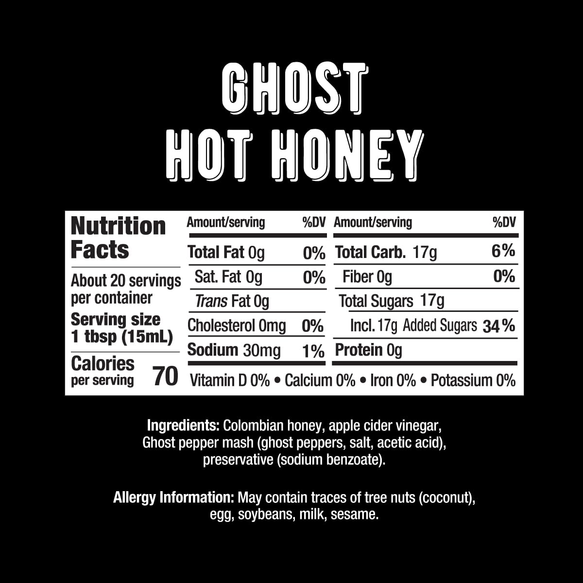 Melinda’s Ghost Hot Honey - 10 oz, 1 Pack - Exra Spicy Honey Sauce Made with Fresh Ghost Peppers - Infused Sweet & Spicy Sauce for Dipping, Drizzling