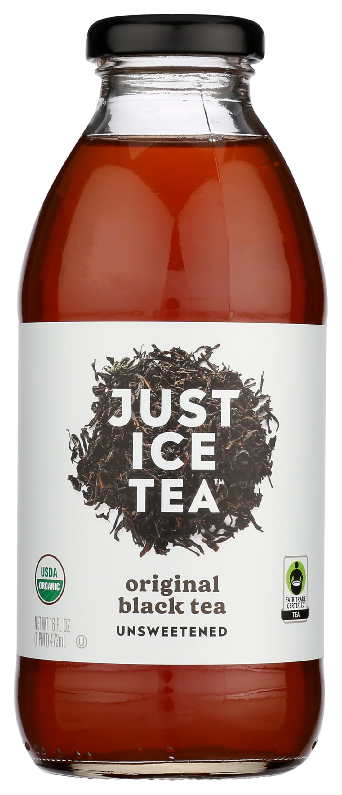 Just Ice Tea Organic Original Unsweetened Black Tea, 16 FZ