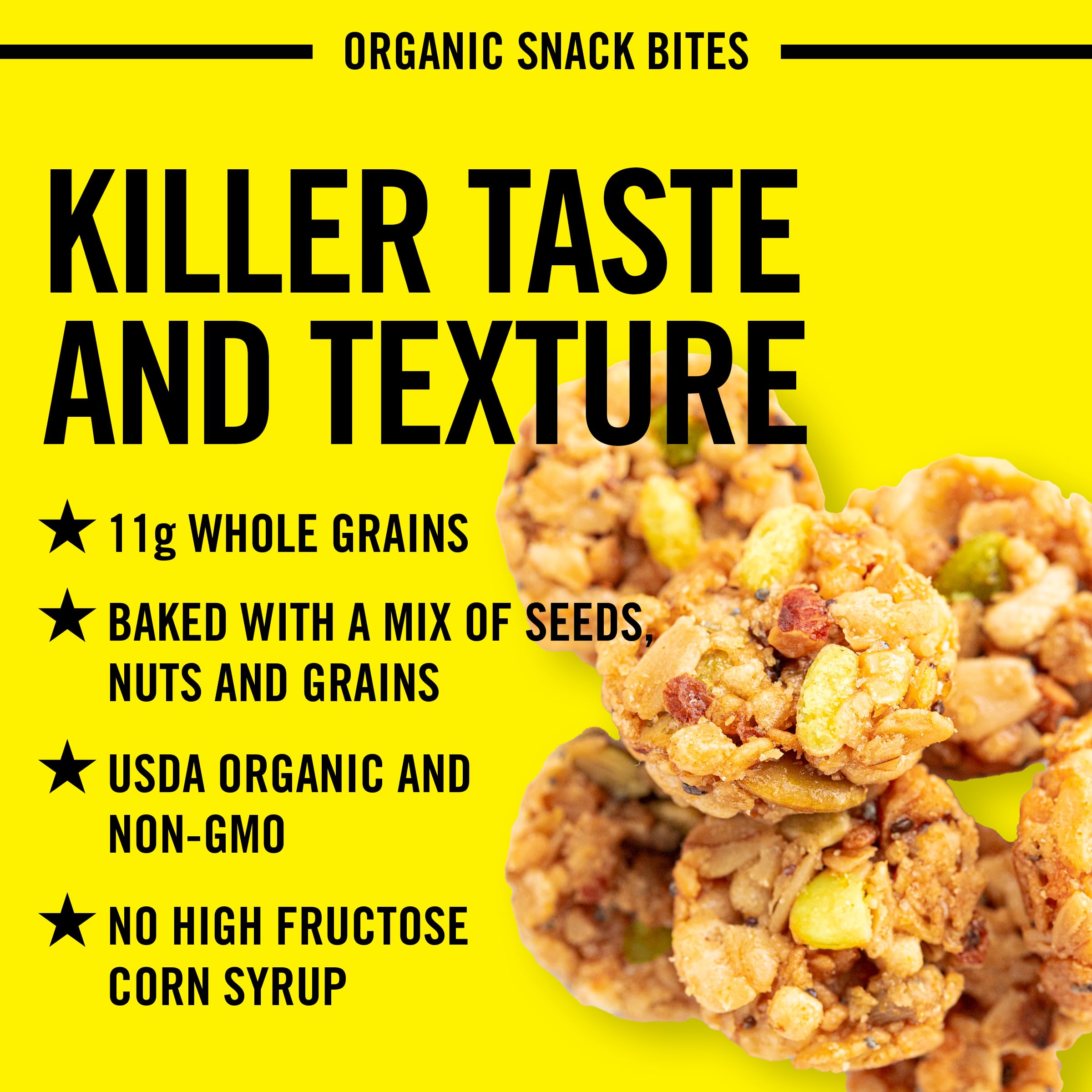 Dave's Killer Bread Honey Nut Organic Snack Bites, Honey Organic Snacks, 7.2 oz