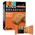 KIND Breakfast Bars, Healthy Snacks, Peanut Butter, Gluten Free, Whole Grains and Oats, 5g Protein, 6 Count