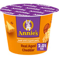 Annie's Real Aged Cheddar Microwavable Mac and Cheese Cup with Organic Pasta, Made with Real Cheese, Dinner Side or Snacks, 2.01 oz