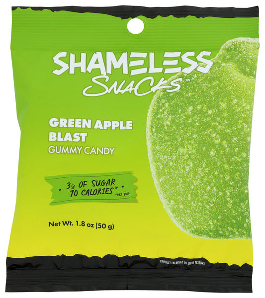 6-PACK OF CANDY GUMMY GREEN APPLE BLAST 1.8 OUNCE - CASE OF 6