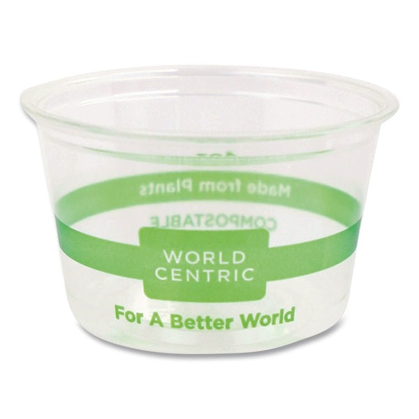 1000-PACK OF Cup Plad Eco-Friendly World Centric 4 oz Compostable PLA Plastic Cold Cups - Clear (1000 Count)