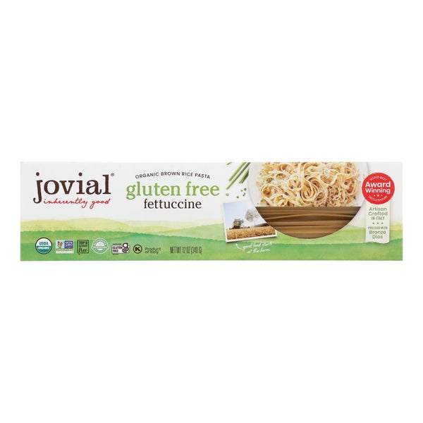 12-PACK OF Pasta Fettuccine Organic Brown Rice Jovial 12 oz