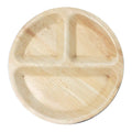 4-PACK OF Plate Palm Leaf 10" 3-Partition
