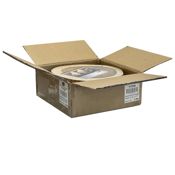 4 CT-PACK OF BOARD WOOD RND SRVNG 9D