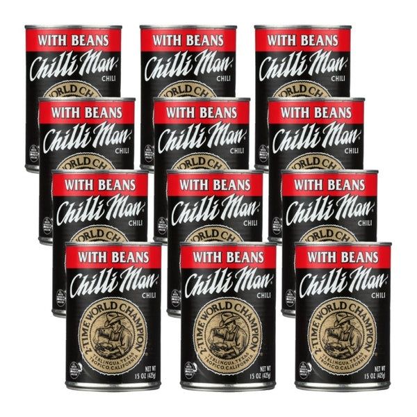 12-PACK OF Soup Chili With Beans Chili Man 15 oz