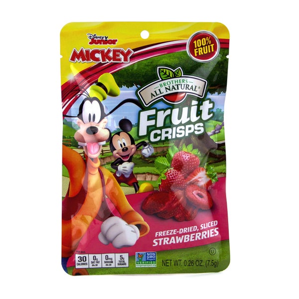 12-PACK OF Fruit Freeze Dried Strawberry Disney Snack Size, Brothers International