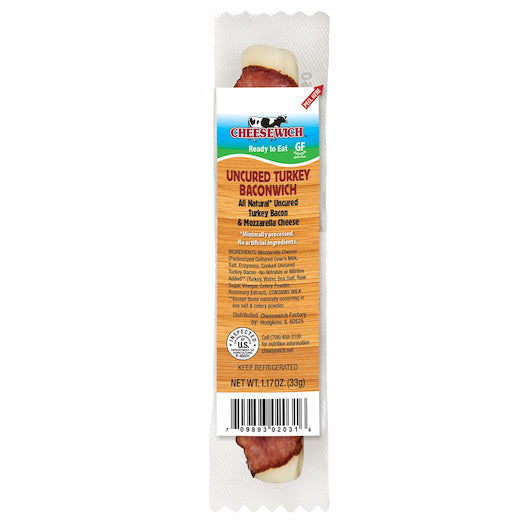 24-PACK OF All Natural String Cheese & Turkey Bacon Jerky Cheesewhich Cheese, 2 - 12 - 1.17 Oz
