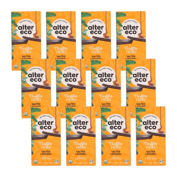 12-PACK OF Candy Chocolate Salted Caramel Alter Eco 2.96 oz