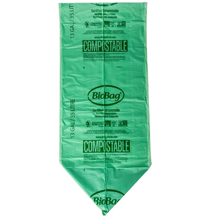 144-PACK OF Bag Compost BioBag Compostable Tall Kitchen 13 Gallon Bin Liner Bags | 12 box case | 144 bags