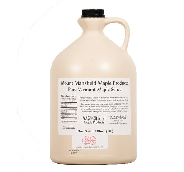 4-PACK OF Syrup Maple Pure Organic Vermont - Grade A Amber Rich - BULK, Mount Mansfield Maple Products