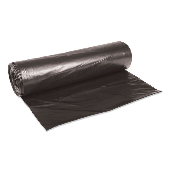 100-PACK OF Liner Trash Boardwalk 56 Gallon Low-Density Waste Can Liners - 0.6 mil Black (100 Count) for Heavy-Duty Use