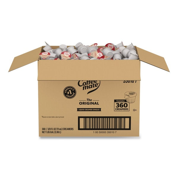 360-PACK OF Coffee-Mate 11000372 0.38 oz Liquid Coffee Creamer Mini-Cups - Original (360/Carton)