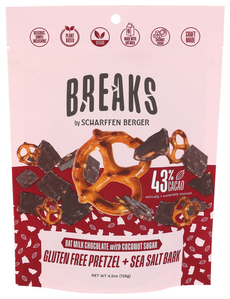 8-PACK OF SNACK CHOCOLATE PRETZEL SEA SALT BARK 4.5 OUNCE - CASE OF 8