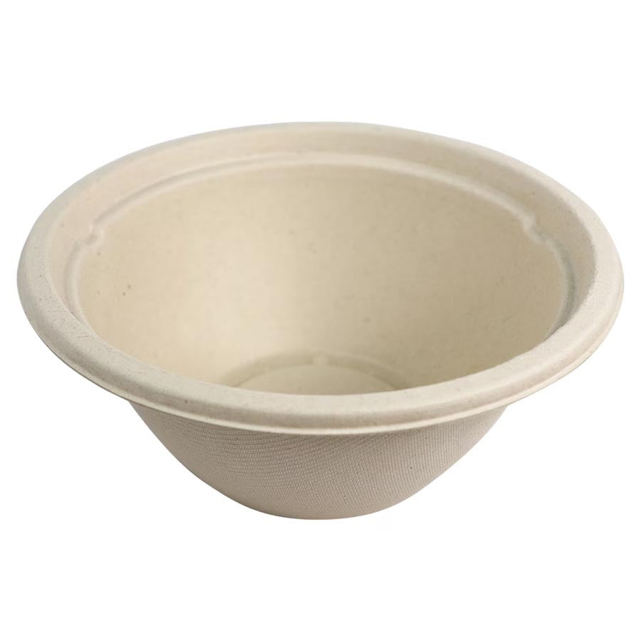 500-PACK OF Bowl Fiber 32 oz World Centric Compostable Round Fiber Bowls | 500 count