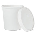 500-PACK OF Container Paper SOLO KHB16A-2050 16 oz. Flexstyle Double Poly Paper Food Combo Packs - Durable White Containers for Hot and Cold Meals (500 Count)