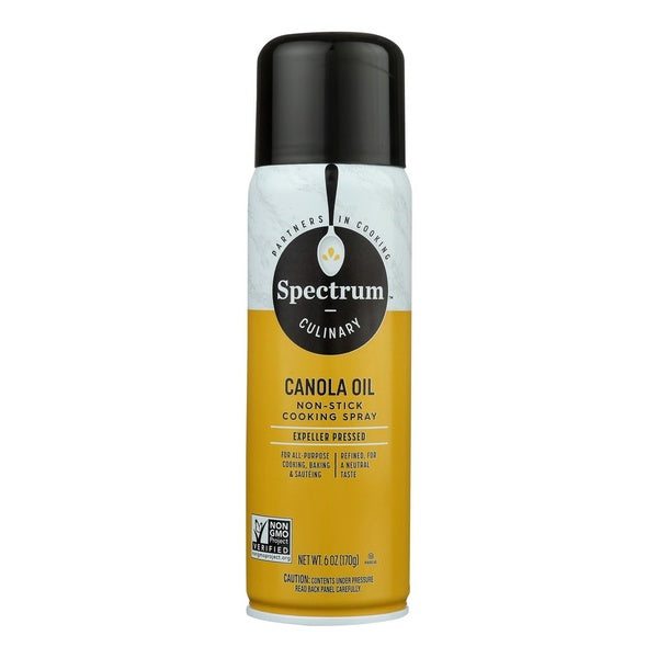 6-PACK OF Oil Canola High Heat Spray Spectrum Naturals 6 oz