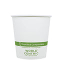 1000-PACK OF CUP HOT 10 oz World Centric Compostable White Paper Coffee Cups | 1000 count
