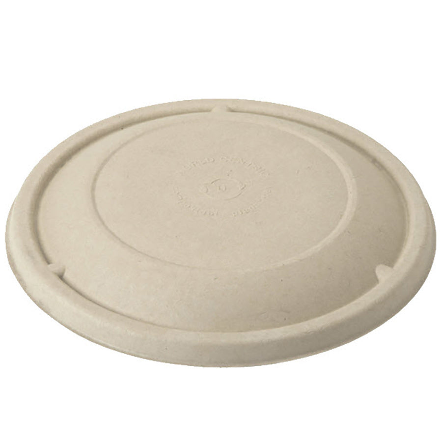 500-PACK OF Bowl Lids Compostable Fiber Lids for World Centric 16, 24 & 32 oz Fiber Bowls | 500 count