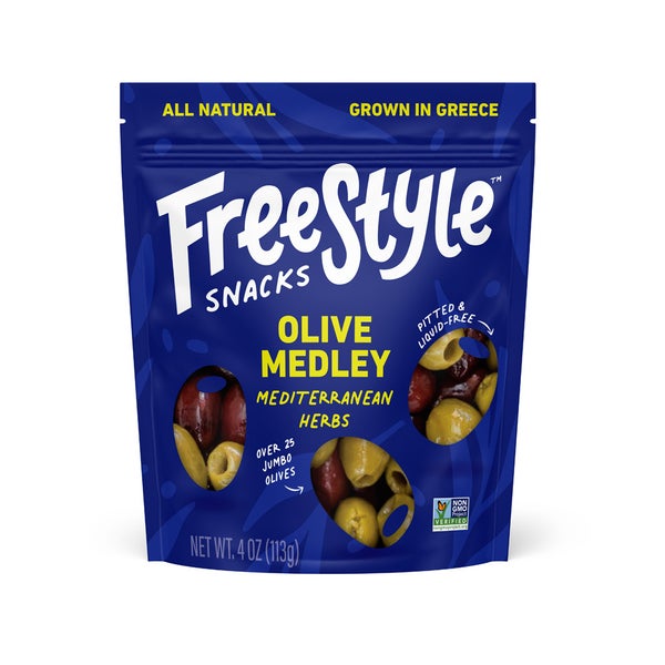 120-PACK OF Snack Olives Mediterranean Herb Olive Medley 4oz/120ct