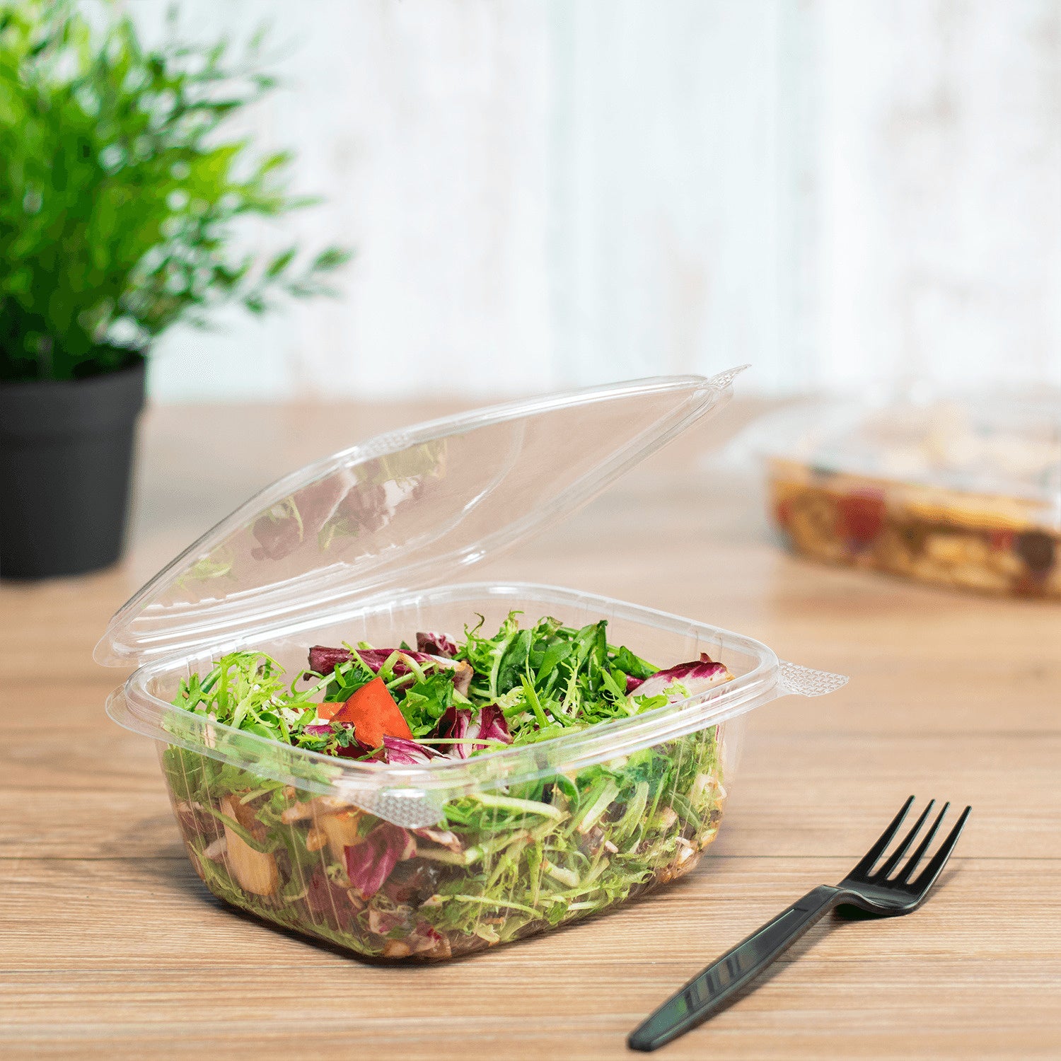 200-PACK OF Container Takeout Karat 200 ct 32 oz Hinged Deli Container | PET