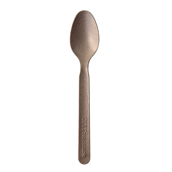 1000-PACK OF Cutlery wrap PLA Coffee Ground spoons 7inch 1000
