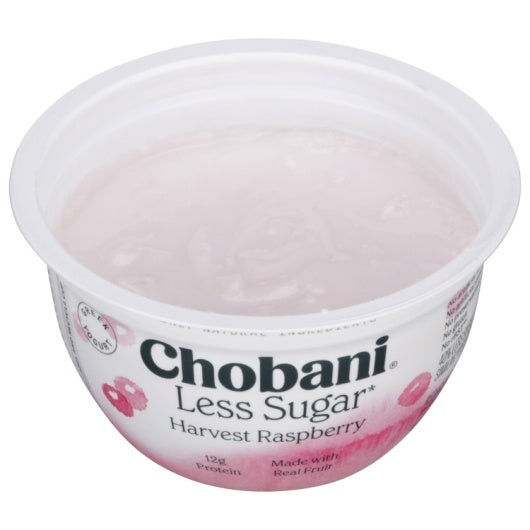 12-PACK OF Less Sugar Williamette Raspberry Greek Yogurt Chobani, 12 - 5.3 OZ