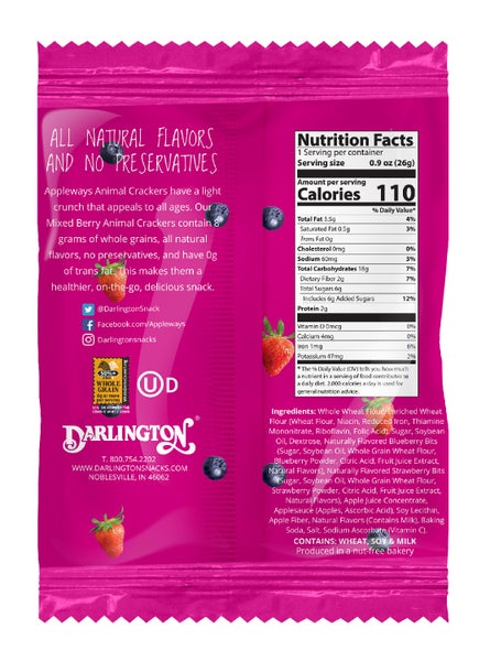 108-PACK OF COOKIE ANIMAL CRACKER WG BERRY