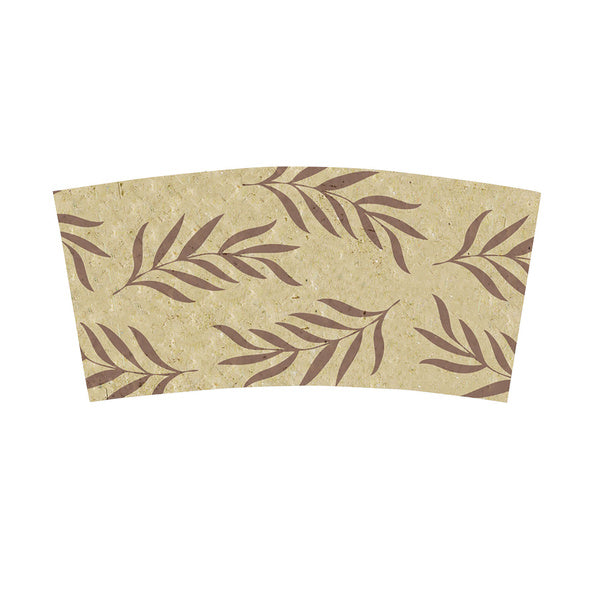 1000-PACK OF World Centric SLPALG Hot Cup Sleeves Fits 10/12/16/20 oz Cups - Natural (1000/Carton)