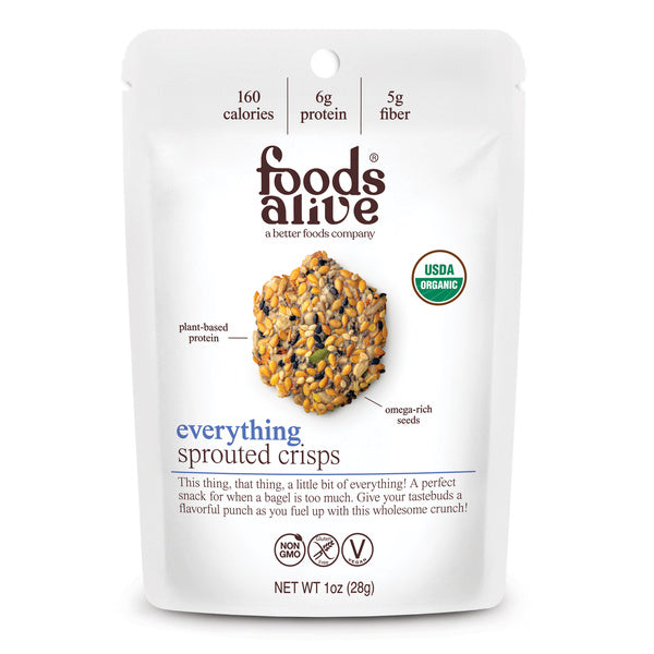24-PACK OF Snack Chip, Everything Crisps, Foods Alive