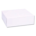 250-PACK OF Box Bakery SCT 1533 Standard Bakery Boxes - 8 in. x 2.5 in. x 8 in. - White Paper One-Piece Design - Ideal for Cakes, Pastries, and Cupcakes (250 Boxes per Bundle)