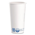 600-PACK OF SOLO 420RC-PLANET Recycled Content PCF Paper Hot Cups ProPlanet Seal 20 oz White/Blue 600/Carton