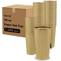 1000-PACK OF Cup Paper Karat 20oz Paper Hot Cups (90mm), Kraft - 1,000 pcs