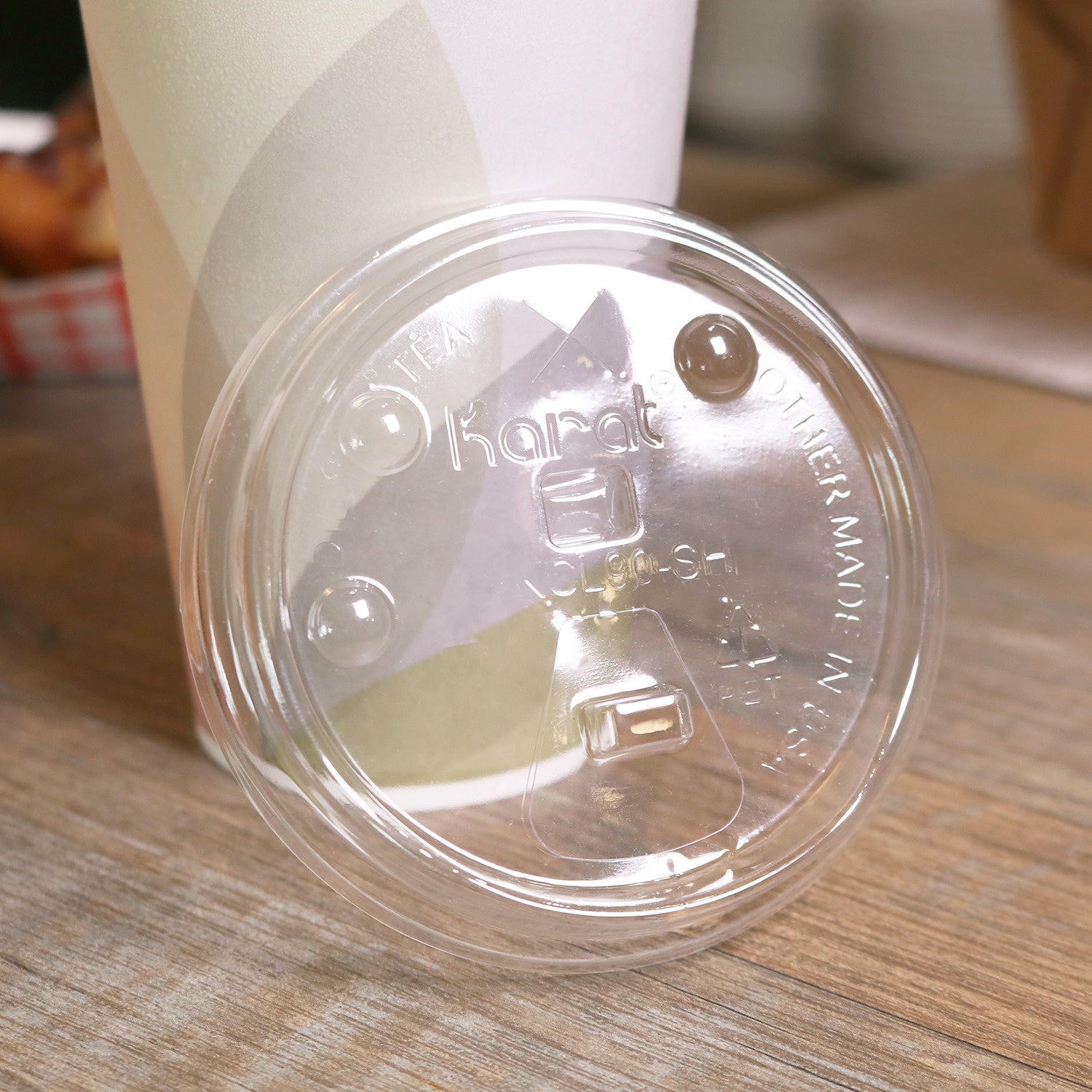 1000-PACK OF Lid Togo Karat 1,000 ct Strawless Sipper Lids | PET | 90 mm | Clear | With Flip Cap