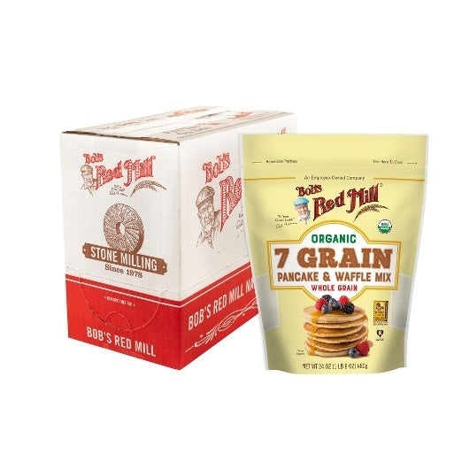 4-PACK OF Organic 7 Grain Pancake And Waffle Mix Bob'S Red Mill, 4 - 24 Oz
