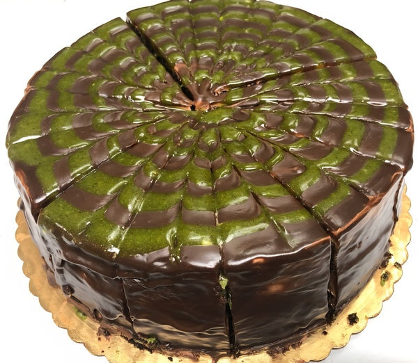 14- PACK OF CAKE SPECIAL DUBAI CHOCOLATE CAKE 10 INCH PISTACHIO KATAIFI LAYERS CAKE SLICES