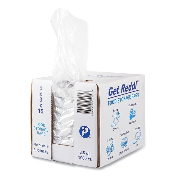 1000-PACK OF Container Bag Inteplast Group Clear Food Bags - 6" x 3" x 15" - 112 oz Capacity - 1000 Count Carton - FDA Approved for Safe Storage
